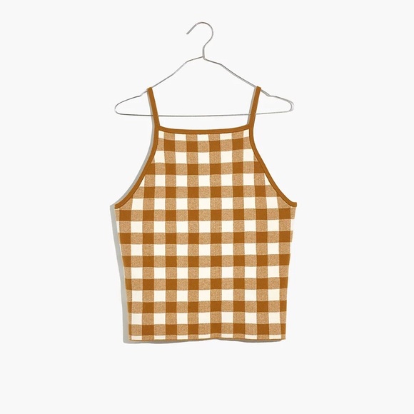 NWT Madewell Gingham Sweater Tank - Picture 1 of 5